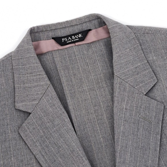 Jos. A. Bank Other - Jos A Bank Mens 44L Gray Pinstripe Wool Cashmere 2 Piece Suit Pleated Pant 36x30